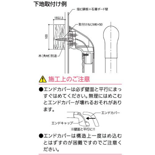 【LINEクーポン配布中】浴室用手すり ニューソフトハンド P-34NV I型 Φ34×800mm ナ...