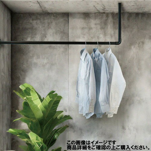 【LINEクーポン配布中】室内・屋外物干金物 天井付L型ハンギングパイプ Φ34 高さ900×幅912 DRY・WAVE ドライ・ウェーブ [HGC90-900] ブラック タカラ産業 メーカー直送
