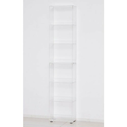 【LINEクーポン配布中】収納棚 アクリリック 極薄コミック収納2個組 透明 [4954877233695] 1ヶW26×D13.4×H60.5(62)cm コミック本がピッタリ収まる 完成品 クロシオ メーカー直送 [2]