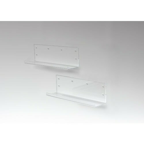 壁収納 アクリリック ウォールシェルフ W60深型2個組 透明 [4954877234098] 1ヶW60×D14×H18cm 本や小物 ディスプレイ 完成品 クロシオ メーカー直送