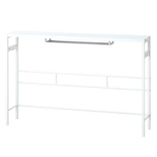 デュアルモニターテーブル モニターデスク ホワイト [4954877234173] W125×D25×H82.5cm パソコンデスク・ワークデスク 組立式 クロシオ メーカー直送