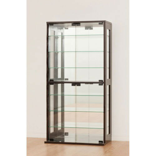 収納棚 コレクションケース ダークブラウン [4954877270515] W60×D29(35)×H120cm ガラス フィギュアデ..