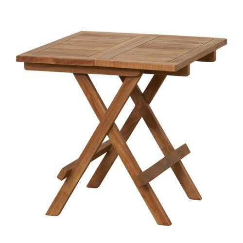 机 チークテーブル 折りたたみ式 チーク材 [4954877550006] W50×D50×H50.5cm 美しい木目 強靭な耐久性 完成品 クロシオ メーカー直送