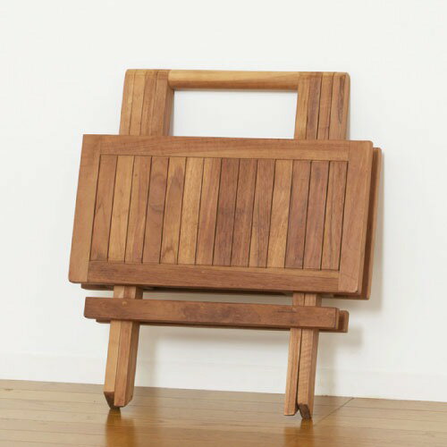 机 チークテーブル 折りたたみ式 4個 チーク材 [4954877550006x4] W50×D50×H50.5cm 美しい木目 強靭な耐久性 完成品 クロシオ メーカー直送