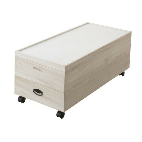 衣類ケース 総桐衣装ケース2段 キャスター付 和風 [4954877941002] W91×D41.5×H36.5cm 着物 浴衣 衣装 完成品 クロシオ メーカー直送