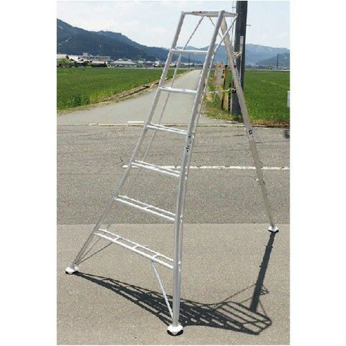 【LINEクーポン配布中】アルミ園芸三脚 足掛け付き 7尺タイプ [SIN-07] 最大使用重量100kg 軽量な道具..