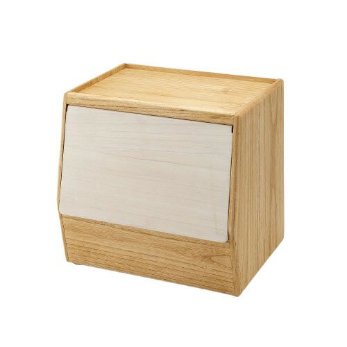 Rakuten - 【LINEクーポン配布中】野菜ストッカー kirisai 桐のやさい櫃 スノコ板付き [OSPY-1] 水拭き可能 扉が片手で開閉できる 天面に物が置ける 根菜や果物など オスマック