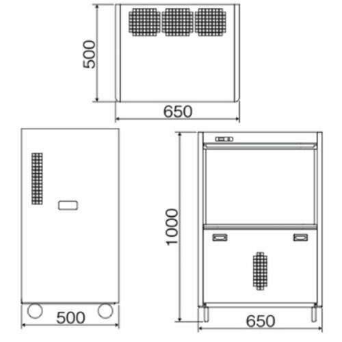【LINEクーポン配布中】コンプレッサー式除湿機 キャスター付き ナカトミ [DM-30] 除湿能力約72L/約84L/日 三相200V 電源コード別途必要 車上渡し 法人様限定 メーカー直送