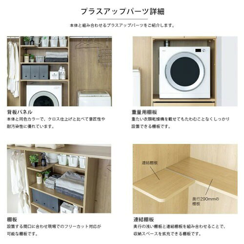 ラクロ 開戸・引出し3段 タテ型洗濯機用 その他衣類乾燥機プラン [AY000029□] 6尺 南海プライウッド 現場不可 法人事務所限定 メーカー直送 [3]