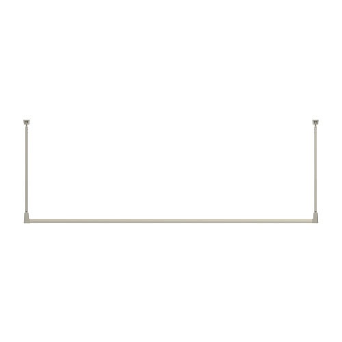 商品説明・ポールと竿が一体型の軒天用物干。 竿を別途購入する必要がないだけでなく、直線を基調とした統一感のあるデザインで住宅の美観にも配慮。 ・本体から取り外したら折りたたんで収納。一体なので、ばらつかずにかさばりません。 ・住宅の外観だけでなく、室内からの景観も損ねません。サイズ□高さ寸法 ・軒天からの高さ(mm) 650 □取付寸法 竿の長さ(mm) 1820 ポール径(Φ) 15 竿径(Φ) 28 本体寸法 W×H×D(mm) 36×30×68色ステンカラー材質・本体 アルミダイカスト(塗装仕上)、ポリアセタール ・ポール・竿 アルミ押出形材(アルマイト+塗装) ・ポールキャッチ AES樹脂 ネジ類：ステンレス耐荷重15kg注意事項■ご購入前にご確認ください。詳しくは取付説明書をご参照ください。 ・取付けは製品の落下や事故を防ぐために、建築構造を理解された施工業者様が行ってください。 ・製品の落下を防ぐため、強風時はポール ・竿を収納してください。 ■取付位置について 壁面やガラス面に製品が当たらないよう、右記寸法以上離した位置に本体を取付けてください。 ※製品が当たって、ガラス等が破損する恐れがあります。 ※ポールサイズによって寸法が異なりますので、取付ける前に製品が周辺に当たらないことを確認してください。 ■取付方向について ・本体の開口部を壁面やガラス面へ向けて取付けないでください。開口部側は右上図の寸法以上にポールが揺れます。 また、本体の開口部をベランダの外へ向けて取付けないでください。ポール着脱時にポールを落下させる危険があります。 ・SPU型は本体の開口部同士が向き合う方向に取付けてください。※それ以外の方向で取付けると、製品落下等の事故に繋がる恐れがあります。 ・横野縁への取付けはできません。軽天材のみ、軽天材への取付けはできません。 ・取付可能な下地：木製下地 t=24mm以上、アルミ材 t=2mm以上、コンクリート下地（市販のオールアンカーが必要）、傾斜天井15度（2寸5分）まで取付可能