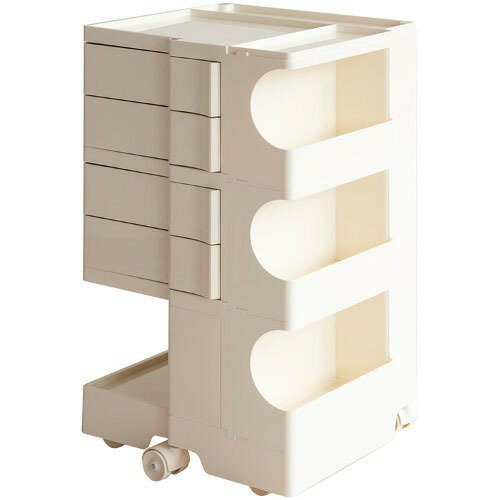 【LINEクーポン配布中】【LINEクーポン配布中】マルチワゴン Pluna プルーナ ハイタイプ クリーム 完成品 キャスターのみ取り付け [562004045] WG-H004-CM 宮武製作所 メーカー直送