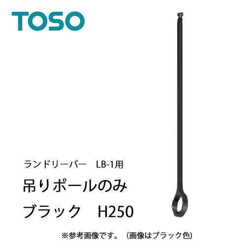 商品説明便利さはもちろん、インテリアもあきらめない。いざとなれば取り外せる安心感。吊りポールの着脱が可能で、設置シーンを選ばないランドリーバー。インテリアになじむマットな質感と、バーの揺れが早く納まるゆれピタ機能が特徴です。吊りポール1本サイズ取りまとめ吊りポール長さ：244mm、吊りポール軸経：Φ12mm、吊りポールリング内径：Φ38mm仕様取りまとめ●着脱可能な吊りポール：吊りポールがワンタッチで着脱可能。使用しない時は取外してお部屋をすっきり保てます。●簡単施工：施工はブラケットを取付けるだけ。省施工もポイント。●一体感のあるデザイン：ブラケット、吊りポール、本体バー全て同色で仕上げ、製品全体で一体感のあるデザインにこだわっています。●空間になじむマットな質感：主要パーツはマットな塗装仕上げ。室内物干しの存在感を与えず、インテリアの一部として溶け込みます。●揺れが早く納まる「ゆれピタ機能」：ものを掛けたとき、ランドリーバーが揺れても、減衰機構により少しの揺れで早く納まります。色ブラック材質【吊りポール】ポール：アルミニウム合金押出型材、リング：ナイロン樹脂、ジョイント：亜鉛ダイカスト・ステンレス付属品吊りポール1本注意事項※吊りポールのみの品番です。ブラケット・本体バーは付属していません。【使用上の注意】※ぶら下がったり、お子様が遊んだり、無理な力をかけるなどしないでください。※地震などの揺れで落下の恐れがあるものは掛けないでください。※吊りポールは塗装仕上げのため、金属製などの硬いもの・鋭利なものを掛け外しすると塗装剥がれの原因となるためご注意ください。