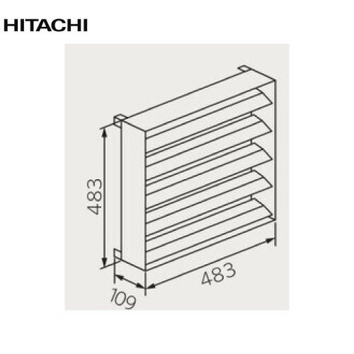【LINEクーポン配布中】ルームエアコン用 室外ユニット風向ガイド 日立 HITACHI [SP-HK-7] 幅483×高さ483×奥行109mm 室外機用