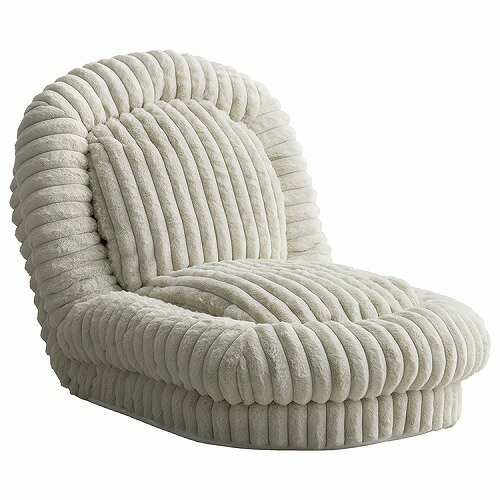 【LINEクーポン配布中】ふわとろソファベッド Foure フール ストライプ生地 [051400057] SF-1400C-OWH オフホワイト 座椅子・ソファ・ベッドの3way 宮武製作所 メーカー直送