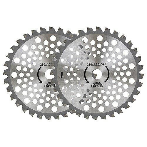 【LINEクーポン配布中】園芸用品 草刈りチップソー 大型チップ 2枚入り 230mmx32PX2P [4977292643771] セフティー3 藤原産業 メーカー直送