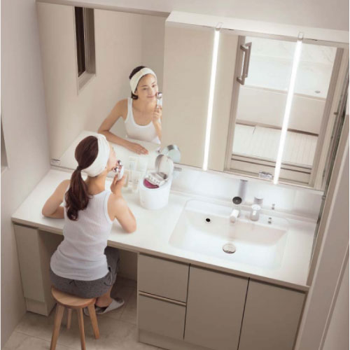 【LINEクーポン配布中】洗面化粧台 シーライン パナソニック Panasonic [GC-165F] 幅1650 セットプラン フォググレー 受注生産品