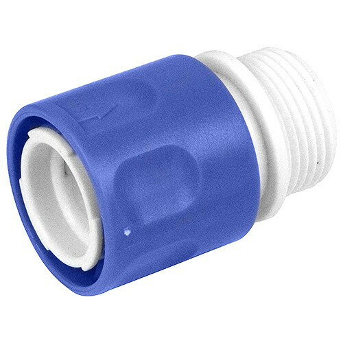 商品説明散水作業をより快適に行えます。 【用途】 散水アタッチメント。 【機能】 ●蛇口ニップルをワンタッチに変換します。 【仕様】 ●ネジ径：3/4オス。 【材質】 ●ABS。 ●ポリプロピレン。 【注意事項】 ●屋外散水用商品ですので食品・加工業務・及び一般家庭での飲用・調理用・炊飯用の給水や洗浄用途には使用しないで下さい。 ●表示用途以外では使用しないでください。 ●水以外の使用はしないで下さい。 ●使用後、水道の蛇口は必ず締めて止水して下さい。 ●直射日光の当たらない場所で保管して下さい。 ●水が凍る場所では保管しないで下さい。
