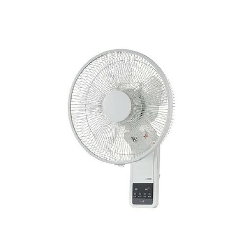【LINEクーポン配布中】壁掛け扇風機 5枚羽根 リモコン付 ホワイト [YKW-380EFR(W)...