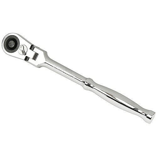 商品説明180度首振り機構で、ヘッド部の角度が変えられ、複雑な場所に対応します。 【用途】 ソケットと組み合わせ、六角ボルト・ナットやネジの締付け、緩め作業。 【機能】 ●ワンサイズ小さく設計された極小ヘッドは、従来商品では使用できない、より窮屈なスペースでの作業が可能です。 ●ギア数72山採用し、振り幅の制限された狭い場所でも細かな送り角度で、操作性抜群です。 【仕様】 ●差込角：12.7mm(1/2インチ)。 ●ヘッド幅：34.5mm。 ●ヘッド厚：15mm。 ●全長：240mm。 ●首振り角度：180度。 ●ギア数：72山。 ●送り角度：5度。 【注意事項】 ●パイプ等を継ぎ足して使用しないでください。 ●本来の目的・用途以外での使用はしないでください。単品幅(mm)35単品高さ(mm)290単品奥行き(mm)33単品重量(g)473