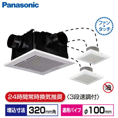 【LINEクーポン配布中】天井埋込形換気扇 2〜3室換気用 ルーバーセット パナソニック Panasonic [FY-32..
