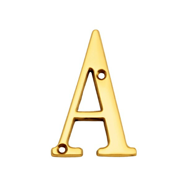 Interior Accessories - 【LINEクーポン配布中】真鍮 切り文字(76サイズ) ブラスレター 金色 76mm 「A」 アンティーク ブラス 雑貨 [820301] ゴーリキアイランド
