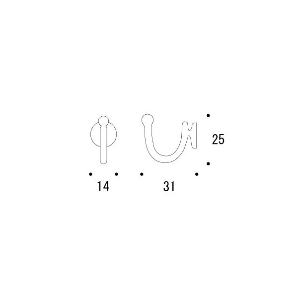 【LINEクーポン配布中】真鍮 フック(CLシリーズ) 金色 S アンティーク ブラス 雑貨 [610274] ゴーリキアイランド