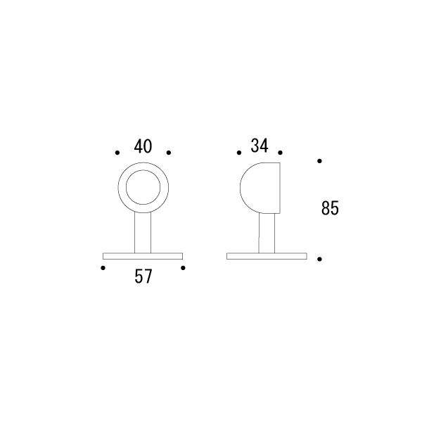 納期未定欠品中 真鍮 ブラケット 丸形 止 金色 25mm(直径)用 アンティーク ブラス 雑貨 [620630] ゴーリキアイランド [2]