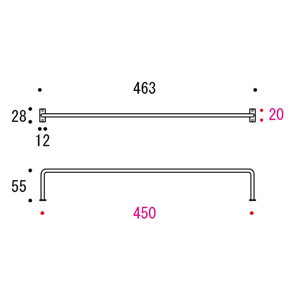 【LINEクーポン配布中】真鍮 タオルバー(PRiME FiELDシリーズ)LONGタイプ 台座角形 金色 450B アンティーク ブラス 雑貨 [640103] ゴーリキアイランド