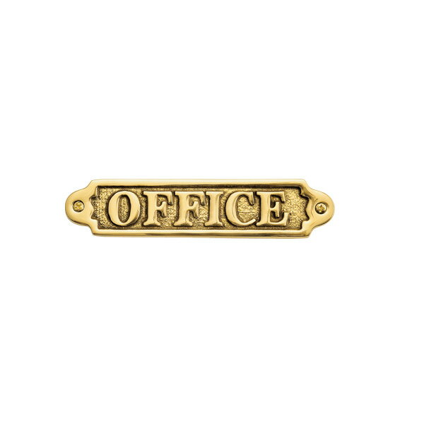 納期未定欠品中 真鍮 サインプレート 金色 文字「OFFICE」 アンティーク ブラス 雑貨 [630070] ゴーリキアイランド