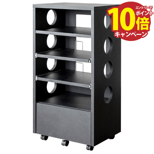 ゲーム機ラック REGABO レガボ ブラック 組立式 [560002009] GRK-002-BK 宮武製作所 メーカー直送