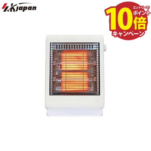 【エントリーでポイント10倍】石英管ヒーター クォーツヒーター AC100V [SKJ-WM60X(W)] ホワイト 弱300W 強600W 転倒OFFスイッチ付 エスケイジャパン メーカー直送