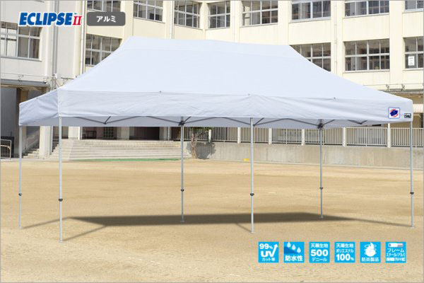Other - 【LINEクーポン配布中】イージーアップテント 組み立てテント デラックス(アルミタイプ) [DXA60-17GR] 3.0m×6.0m 天幕色:緑 グリーン 防水 防炎 紫外線カット99% E-ZUP メーカー直送