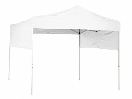 【LINEクーポン配布中】業務用日除けテント [J2727-WH] 2.7mx2.7m ホワイト（白） かんたんテント ワンタッチテント 展示会テント 来夢 RAIMU メーカー直送
