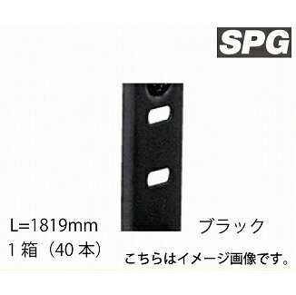サヌキ（SPG) SUS棚柱 [LS-721B] L=1819mm ブラック 1箱（40本） ステンレス棚柱