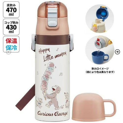 ��LINE�����ݥ��������Ķ���̥���ѥ���2WAY���ƥ�쥹�ܥȥ� ���åס�ľ���� 430ml/470ml ������Υ��硼��25 ���������� Skater [4...