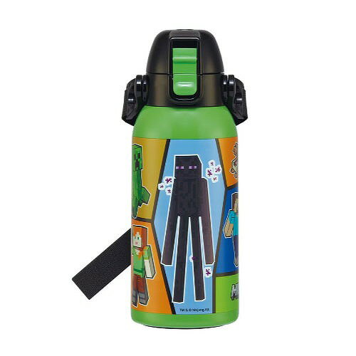 【LINEクーポン配布中】ショルダーベルト付ダイレクトボトル600ml マインクラフト Minecraft (25) スケ..