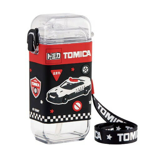 【LINEクーポン配布中】スクエアストローボトルM ワンプッシュ 450ml トミカ スケーター Skater [4973307699177] PSQ5ST