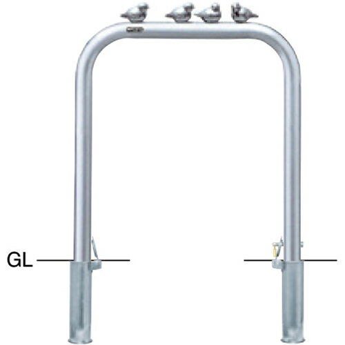【LINEクーポン配布中】アーチ 車止め ピコリーノ(小鳥付アーチ)交換用本体のみ φ60.5(t3.0)×W750×H800..