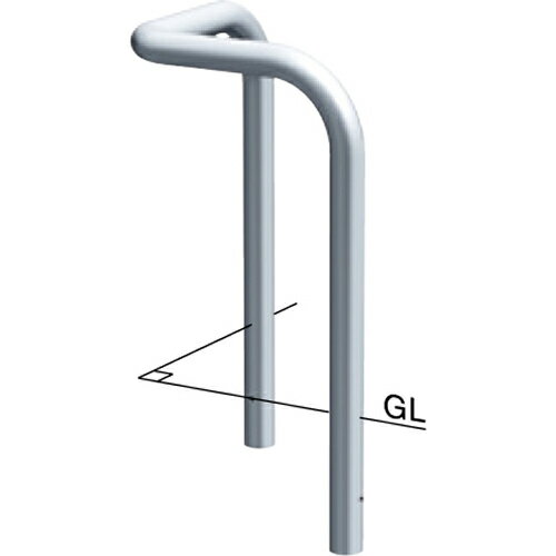 【LINEクーポン配布中】コーナーアーチ 車止め φ60.5(t3.0)×W600×W600×H650mm カラー:ステンレス [AA-7UR6-650] サンポール 受注生産品 キャンセル不可 納期約1ヶ月 メーカー直送