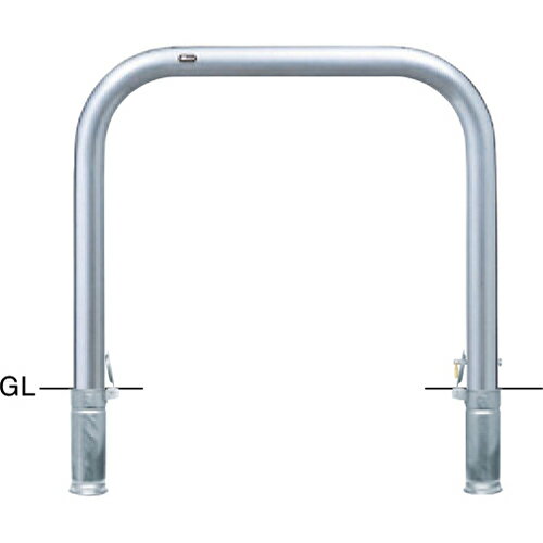 【LINEクーポン配布中】アーチ 車止め φ76.3(t3.0)×W1000×H800mm カラー:ステンレス [AA-8SK10-800] サ..