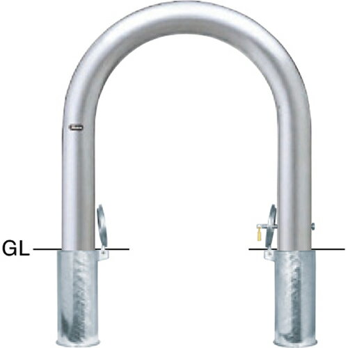 アーチ 車止め 交換用本体のみ φ101.6(t4.0)×W720×H700mm カラー:ステンレス [AC-11SKHONTAI] サンポール 受注生産品 キャンセル不可 納期約1ヶ月 メーカー直送