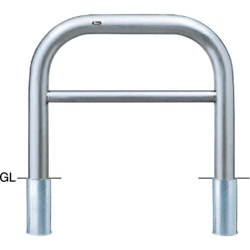 【LINEクーポン配布中】アーチ 車止め φ101.6(t4.0)×W1000×H800mm カラー:ステンレス [AH-11S10-800] ..