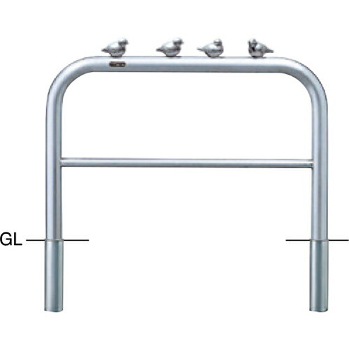 【LINEクーポン配布中】アーチ 車止め ピコリーノ(小鳥付アーチ)交換用本体のみ φ60.5(t3.0)×W1000×H65..