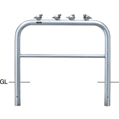 【LINEクーポン配布中】アーチ 車止め ピコリーノ(小鳥付アーチ) φ60.5(t3.0)×W1000×H650mm カラー:ス..