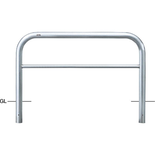 【LINEクーポン配布中】アーチ 車止め φ76.3(t3.0)×W1500×H800mm カラー:ステンレス [AH-8U15-800] サ..