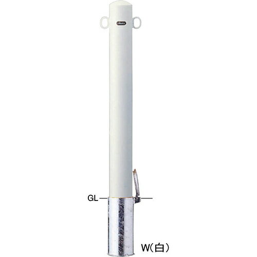 【LINEクーポン配布中】ピラー車止め スチール 両フック φ101.6(t3.2)×H850mm カラー:黄 [FPA-11SF-F11(Y)] サンポール 受注生産品 キャンセル不可 納期約1ヶ月 メーカー直送