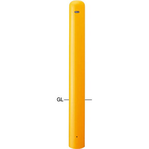 【LINEクーポン配布中】ピラー車止め スチール 埋込400 フックなし φ139.8(t4.5)×H850＋埋込400mm カラ..