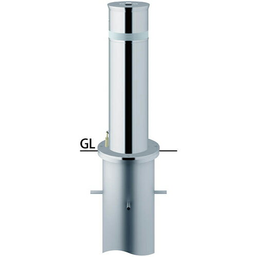 【LINEクーポン配布中】リフター 上下式車止め φ165.2(t3.0)×H600mm カラー:ステンレス [LA-17KC-E] サンポール 受注生産品 キャンセル不可 納期約1ヶ月 メーカー直送