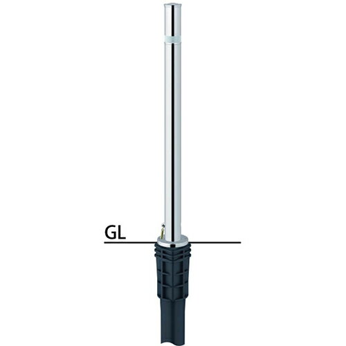 【LINEクーポン配布中】リフター 上下式車止め φ48.6(t1.5)×H700mm カラー:ステンレス [LA-5K] サンポ..