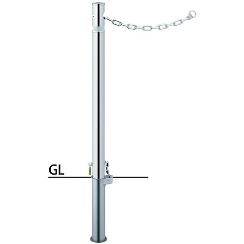 メーカーサンポール(SUNPOLE)商品名リフター 車止め　φ48.6(t1.5)×H700mm品番LA-5SKC商品説明操作性と機能性を追求した、地中に収納できる保守管理の楽な車止めです。使用用途に合わせて、支柱サイズ・機能の異なるラインナップを豊富に用意しています。タイプ/リフター差込式カギ付仕様/クサリ内蔵,南京錠付サイズ/φ48.6(t1.5) H700材質/ステンレス 仕上げ/カラー　#400 重量/約5.2kgサイズφ48.6(t1.5)×H700mm重量約5.2kg色ステンレス仕様クサリ内蔵(1.5m)形状差込式カギ付(南京錠25mm) 推奨設置場所商業施設,公共施設,公園,駅前広場,病院 検索キーワードバリカー　車止めポール　駐車場ポール　車止め　